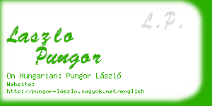 laszlo pungor business card